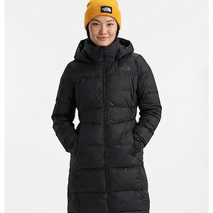 The North Face Women's Black Long Puffer Coat with Hood